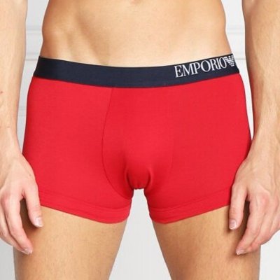 Emporio Armani bokserki majtki męskie 3-pack czarne, czerwone 111357-2F728-78635