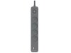 Listwa zasilająca antyprzepięciowa TRACER Power Line+ mobile ready 1.5 m (4 gniazda + 1x USB A+ 1x Type C, PD20W)