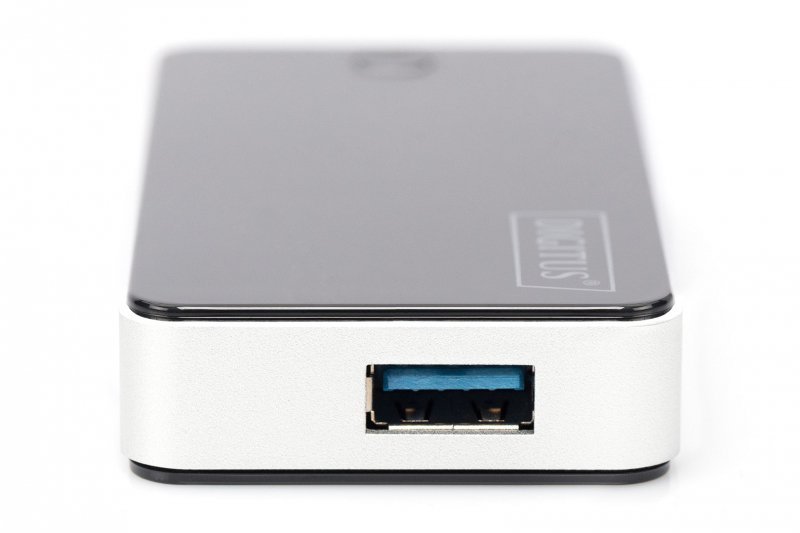 Digitus Hub USB 3.0, 4 porty, czarny