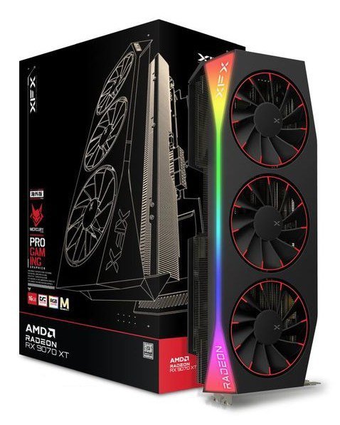 Karta graficzna XFX RX 9070XT Magnetic Air RGB Gaming 16 GB OC detaliczny - 16,384 MB