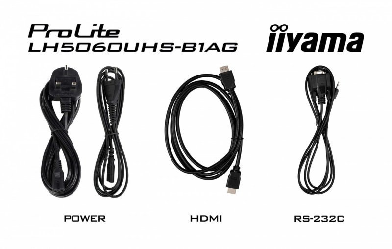 IIYAMA Monitor wielkoformatowy 49.5 cala LH5060UHS-B1AG matowy 24h/7 500(cd/m2) VA 3840 x 2160 UHD(4K) Android.11 Wifi CMS(iiSig