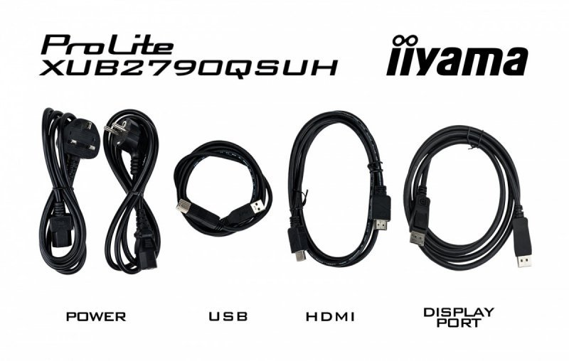 IIYAMA Monitor 27 cali XUB2790QSUH-B1 IPS,QHD,CAM,MIC,HDMI,DP,3xUSB(3.2),  100Hz,ADAPTIVE SYNC,FlickerFree,2x2W,WINDOWS HELLO