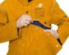 WELDAS-Golden Brown™ skórzany fartuch spawalniczy z dwoiny bydlęcej dopinany do bolerka 44-2828