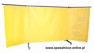 PARAWAN SPAWALNICZY Z RAMIONAMI OPEN WELD SOLID HD Z KURTYNAMI ZBROJONYMI 4100x1900 mm (szer x wys)  
