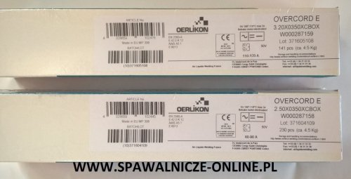 ELEKTRODA RUTYLOWA OVERCORD E 2,5X350 (4,5 kg.)