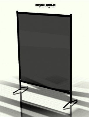Parawan OPEN WELD BASIC HD  z kurtyną z niepalnego zbrojonego PVC 1450x1900
