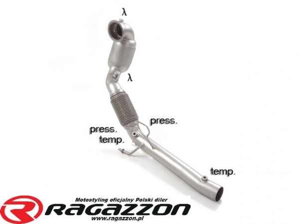 Katalizator metaliczny 200cpsi Cupra Leon 2.0TSI 180kW RAGAZZON sportowy wydech