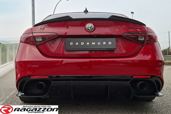 Dyfuzor zderzaka, rear diffuser CADAMURO Alfa Romeo Giulia Veloce / Quadrifoglio style czarny
