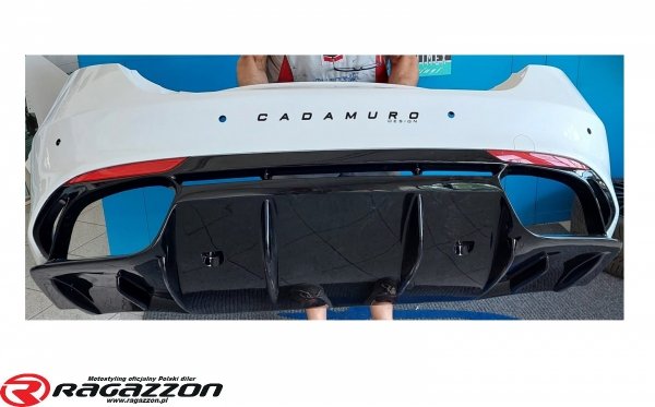 Dyfuzor zderzaka, rear diffuser CADAMURO Alfa Romeo Giulia Veloce / Quadrifoglio style czarny