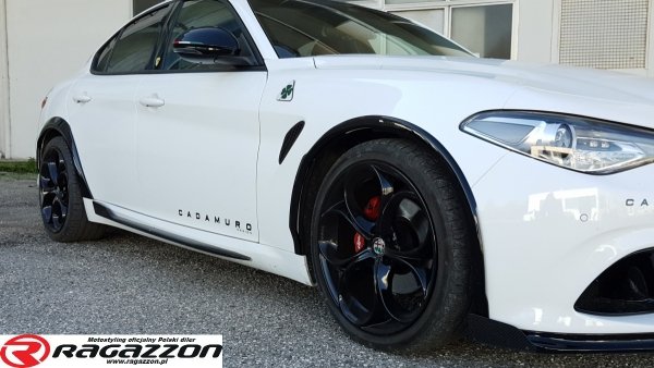 Poszerzenia błotników tylne, wide body CADAMURO Alfa Romeo Giulia czarny połysk
