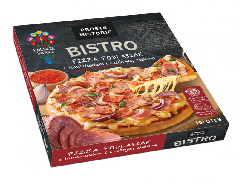 [IGLOTEX] PIZZA BISTRO PODLASIAK Z KNDZIUKIEM I CZUBRYCA ZIELONA 400g/5