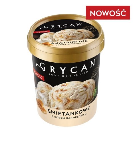 9228 Lody GRYCAN smietankowe z sosem karmelowym 500 ml 1x6