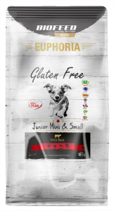 Biofeed Euphoria Junior Mini & Small Dog with Beef 12kg.