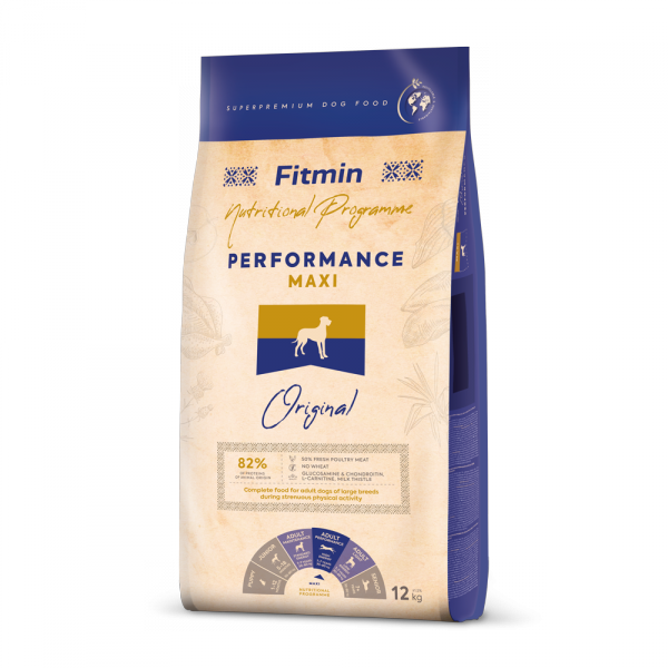 opakowanie suchej karmy Fitmin dog Maxi Performance 12kg