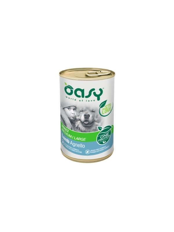 puszka karmy OASY ONE PROTEIN - ADULT - JAGNIĘCINA 400G 