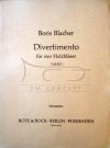 Blacher Boris: Divertimento: na kwartet dęty drewniany op. 38