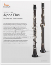 BACKUN klarnet B Alpha Plus, Boehm (17 klap/6 okularów), drewno Grenadilla, klapy posrebrzane, z futerałem