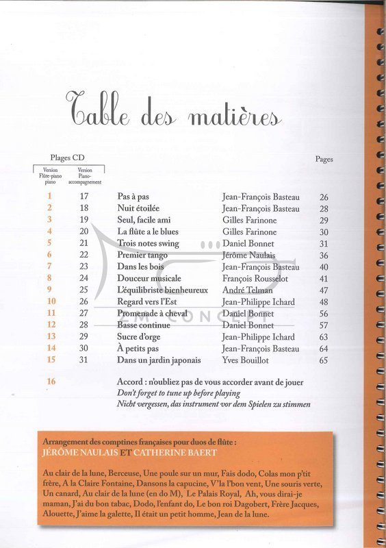 Sarrien Perrier Annick: La Premiere Methode du tout Petit Flute, (Szkoła Gry na flecie poprzecznym cz. 1, dla dzieci 6-9 lat)