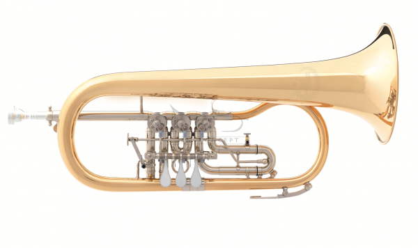 B&amp;S flugelhorn Bb 3017-2, lakierowany, wentyle obrotowe, z futerałem