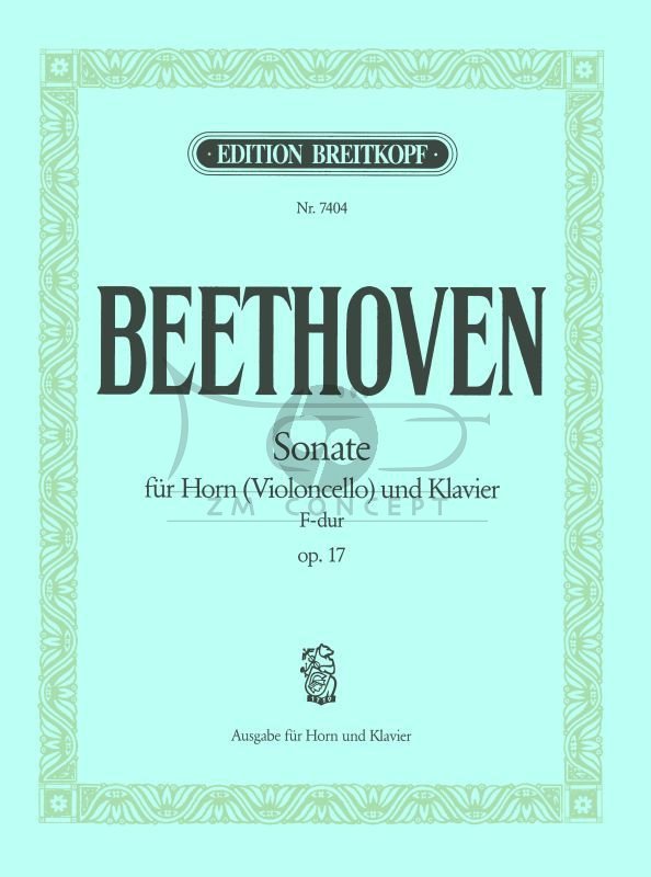 BEETHOVEN L.van:Sonate F, Horn (Violon.)und Klavier op.17