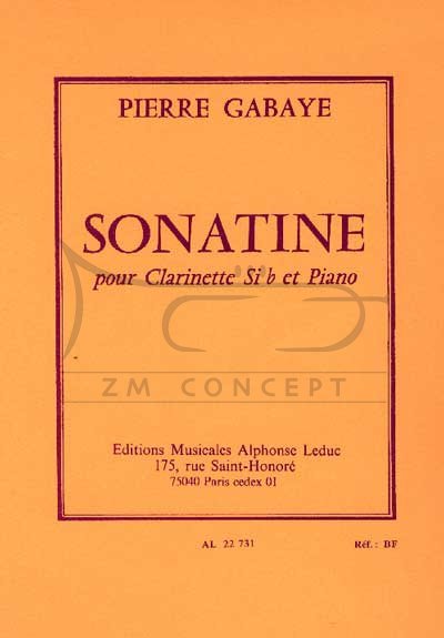 GABAYE: Sonatine: klarnet i fortepian
