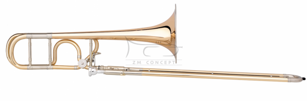 B&amp;S puzon tenorowy Bb/F Meistersinger MS14KN-1-0, lakierowany z futerałem