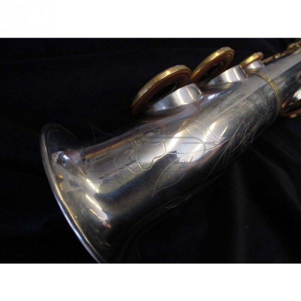 RAMPONE&amp;CAZZANI saksofon sopranowy R1 JAZZ, 2003/SNS Half-Curved saxello, Vintage Nickel-Silver
