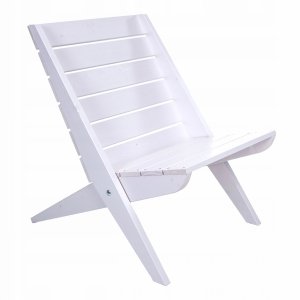 Leżak Fotel drewniany EcoFurn Granny Sosna Biały