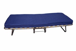 Łóżko składane polowe dostawka hotelowa COMO 80 x 190 cm kółka materac 10 cm 
