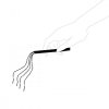 Srebrny naszyjnik pejczyk Bijoux Indiscrets Magnifique Metallic Chain Whip Necklace Silver