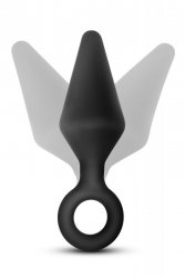BLUSH ANAL ADVENTURES PLATINUM SILICONE LOOP PLUG MEDIUM BLACK