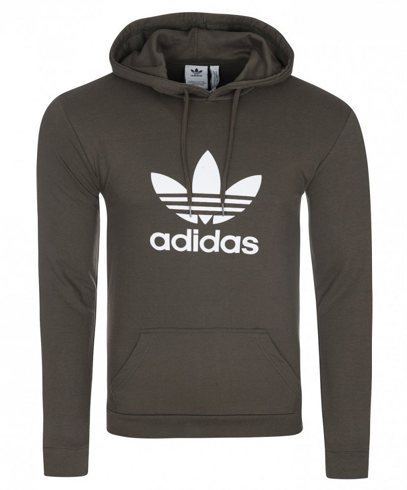 Adidas Originals Trefoil zielona męska bluza z kapturem DT7970