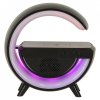 Lampka LED Gamingowa RGB głośnik ładowarka indukcyjna czarna