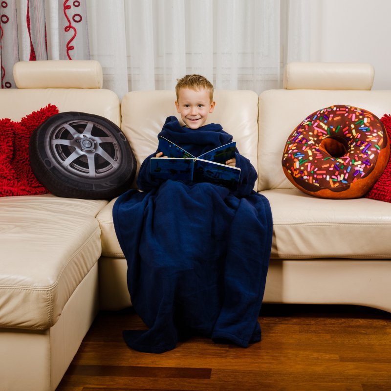 Kocyko-szlafrok Junior - Granatowy