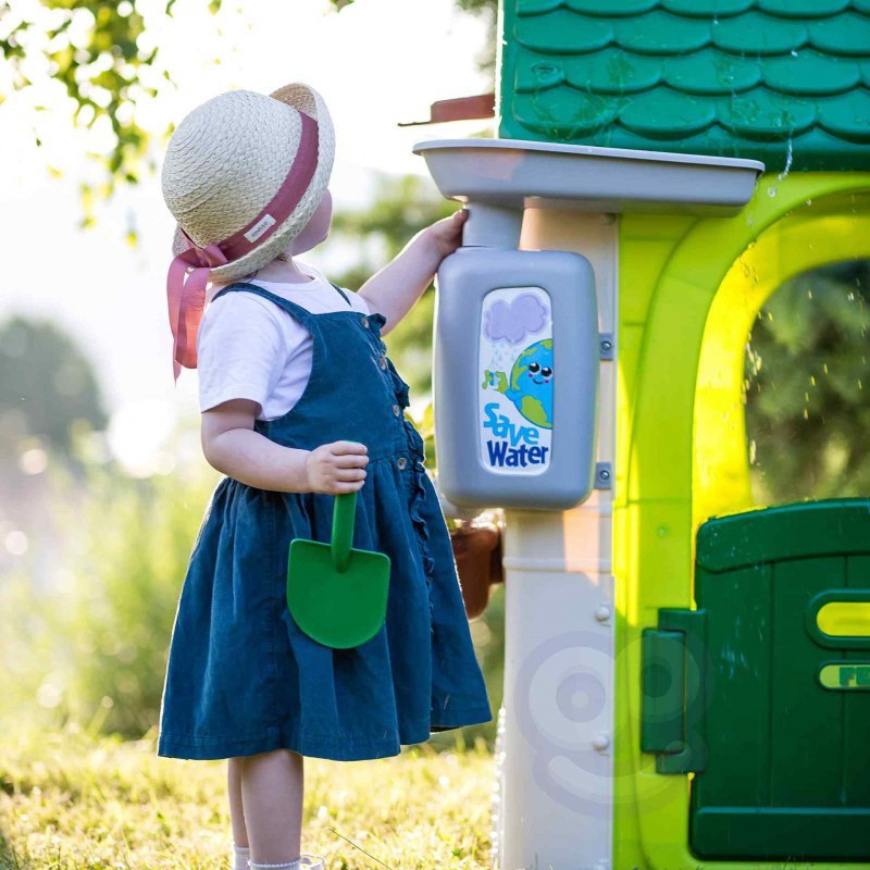 FEBER Domek ogrodowy Eco Karmnik Segregacja Odpadów Imitacja Panelu Słonecznego