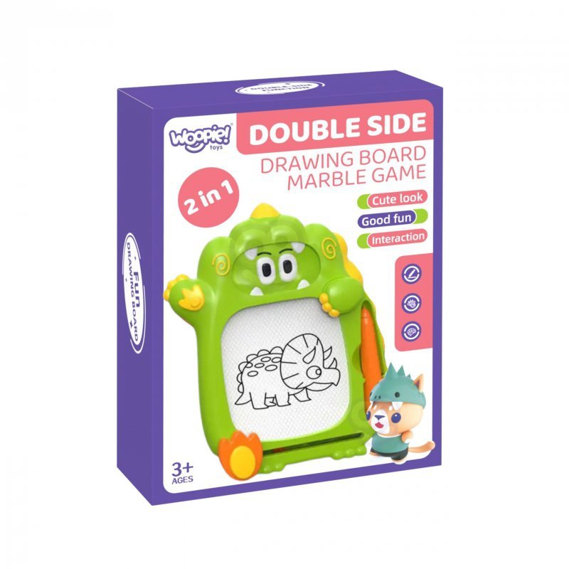 WOOPIE Znikopis Tablica Magnetyczna 2w1 Gra Zręcznościowa Pinball Flipper Zielona