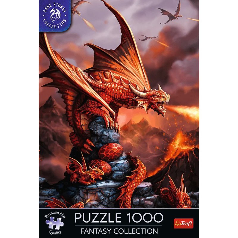Trefl Puzzle 1000 elementów Ognisty Smok Anne Stokes