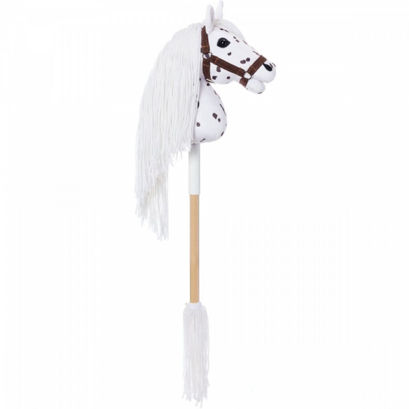 Tootiny Koń na kiju Hobby Horse HOPPIHORSE A4 Leopard - biały, maść tarantowata