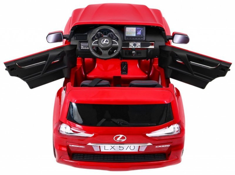 Lexus LX570 Lakierowane Autko dla 2 dzieci Czerwony SUV + Pilot