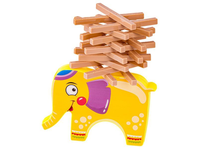 Edukacyjna gra zręcznościowa &quot;Stack Game&quot;, Zbuduj wieżę, Układanka, Klocki + Słoń