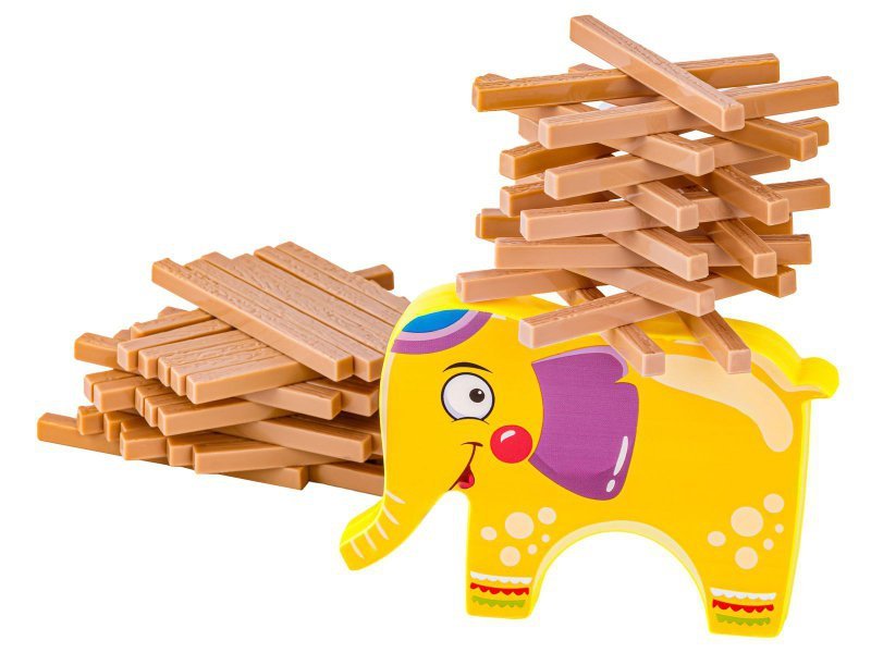 Edukacyjna gra zręcznościowa &quot;Stack Game&quot;, Zbuduj wieżę, Układanka, Klocki + Słoń