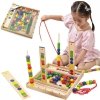 Drewniana Gra edukacyjna Logiczne koraliki Viga Toys 104 elementy