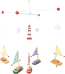 SMALL FOOT Mobile Sailboat and Lighthouse - karuzela ze statkami