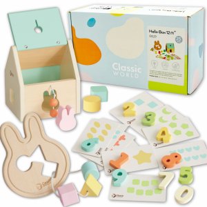 CLASSIC WORLD Pastelowy Zestaw Edukacyjny dla Dzieci Box od 12 do 18 miesiąca