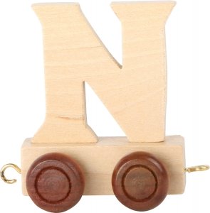 Dekoracja  SMALL FOOT wagon do lokomotywy z literą N