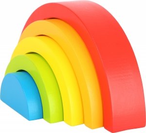 SMALL FOOT Wooden Building Blocks Rainbow - małe klocki drewniane (tęcza)