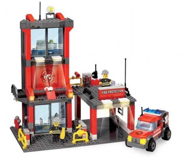 Klocki Blocki MyFireBrigade Remiza 300 el.