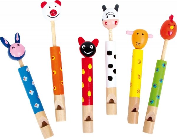 SMALL FOOT Flutes &quot;Animals&quot; - drewniany zestaw fletów (6 sztuk)