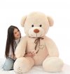 DUŻY MIŚ PLUSZOWY MASKOTKA GIGANT 190 cm BEŻOWY