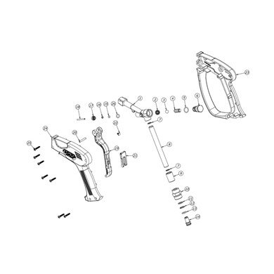 Pistolet MV951 M22 M - M22 M - obrotowy + redukcja
